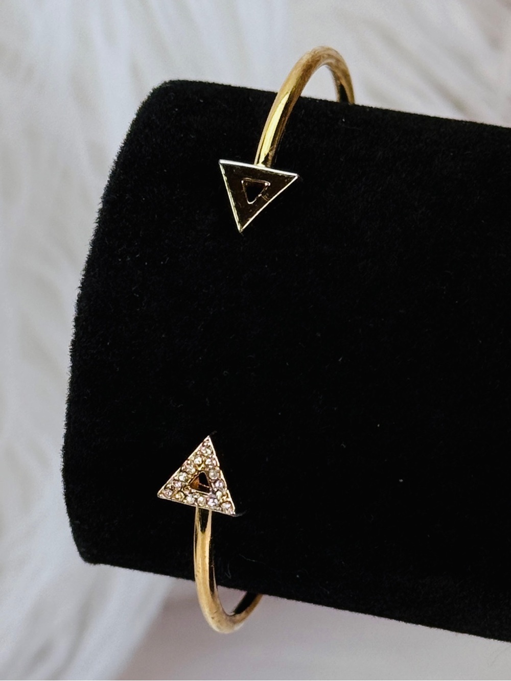 Goldtone minimalist Triangle Cuff Bracelet